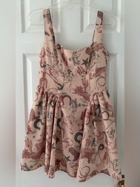 Blu Pepper Blush Pink Smocked Western Sundress